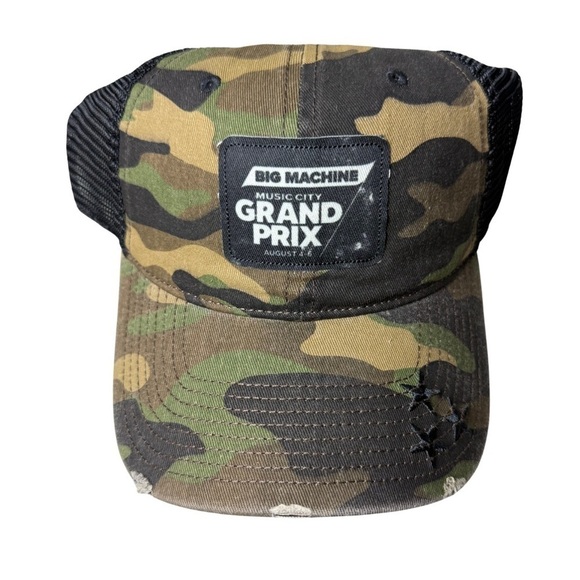 IndyCar Other - 2023 Big Machine Music City Nashville Grand Prix Camo Frayed Trucker Hat